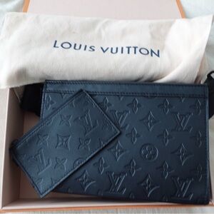 Louis Vuitton Black Monogram Pouch Set